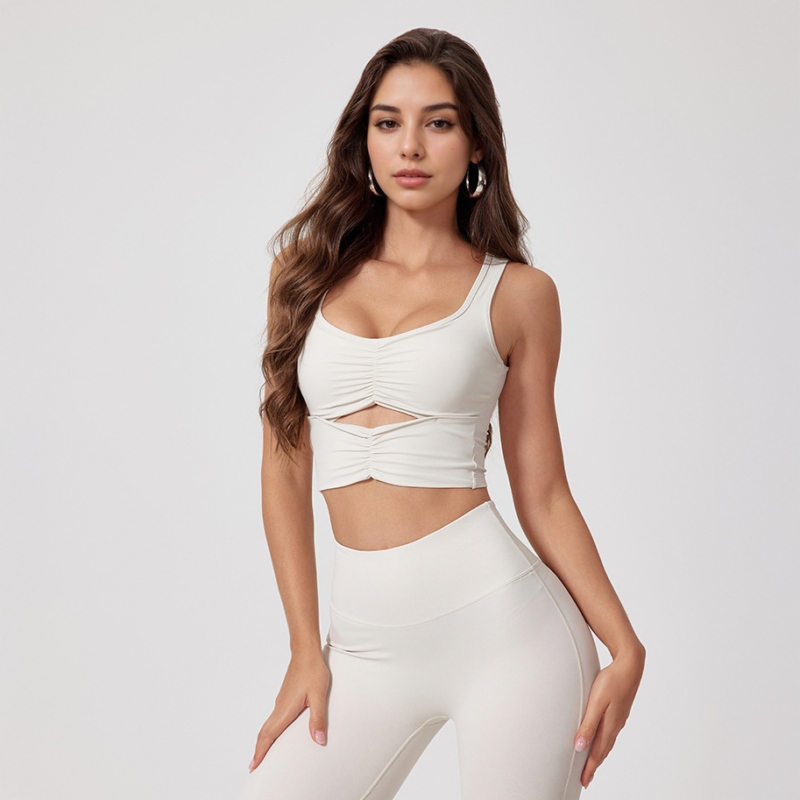 Front Double Ruch Longline Bra Top - Image 8