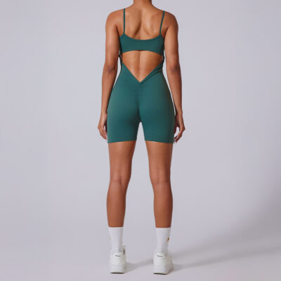 Ruched Open-back Jumpsuit
